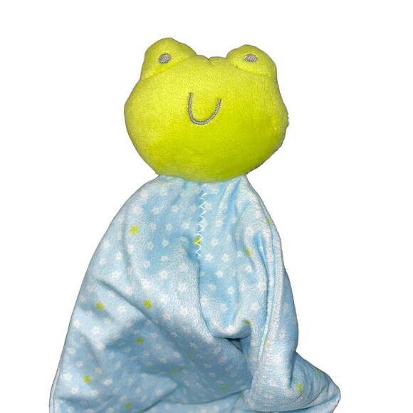 Carters Precious Firsts Frog Lovey Plush Security Blanket Rattle Stars Infant - Picture 4 of 14